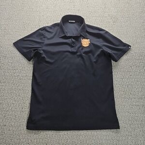 Travis Mathew Shirt Mens Large Black Polo Golf Short Sleeve Tequila Soda Logo